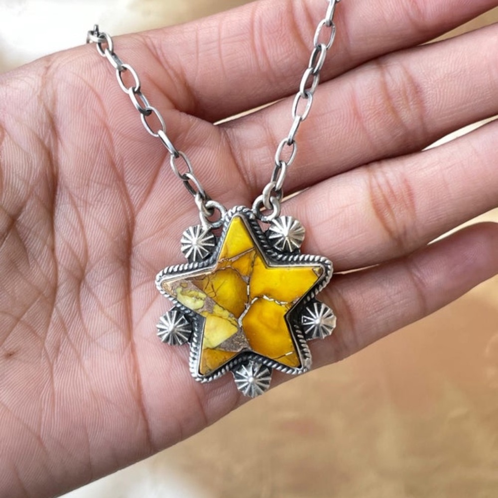 Gorgeous Handmade Honey Dahlia  And Sterling Silver Necklace.
